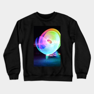 Poi spinning photograph at night Crewneck Sweatshirt